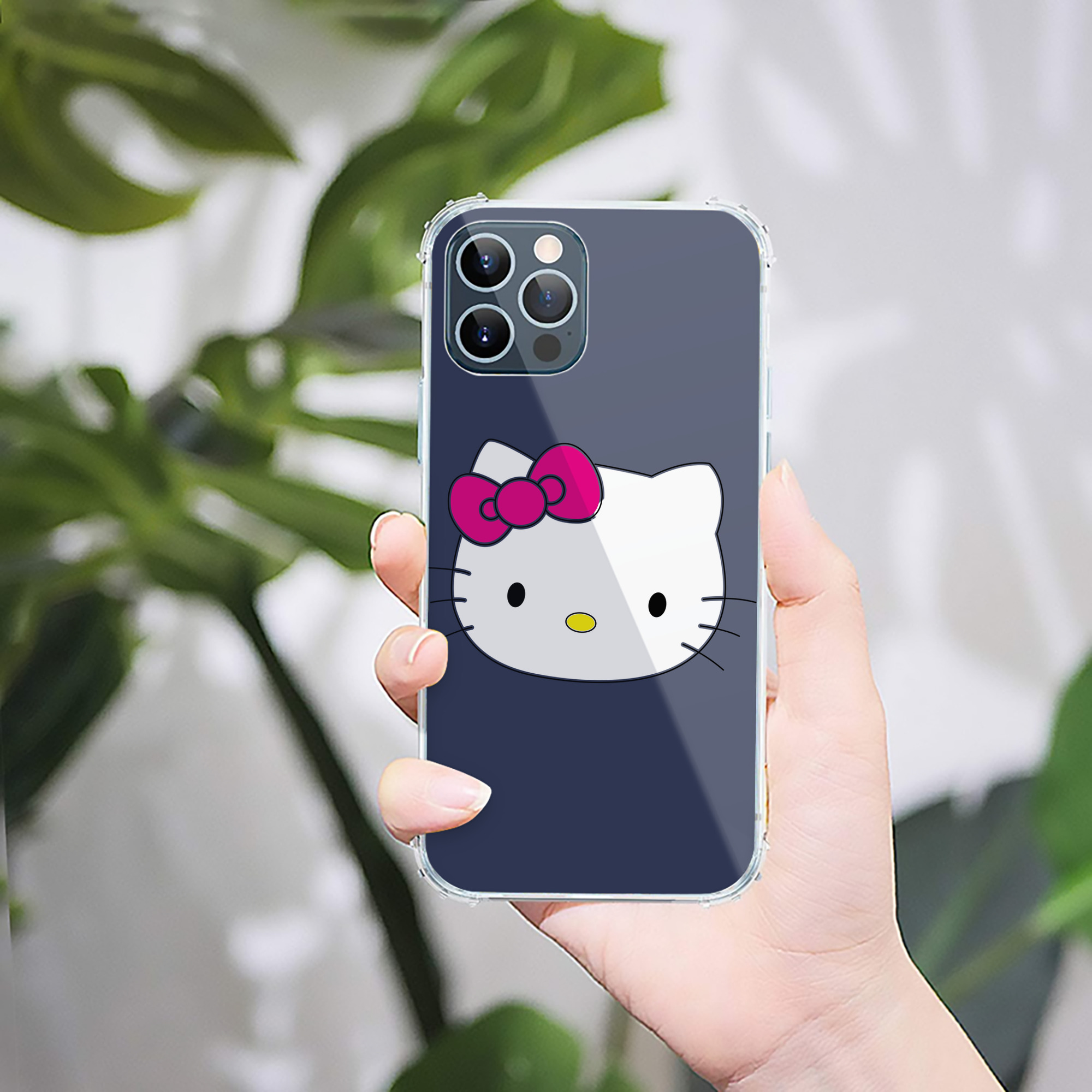 （画像用） Hello Kitty ハローキティ 【iPhone 12シリーズ対応】透明スマホケース（クリアソフトケース）